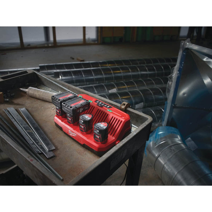 Milwaukee M12C4 M12 4 Bay Multi Charger Milwaukee - Town Tools
