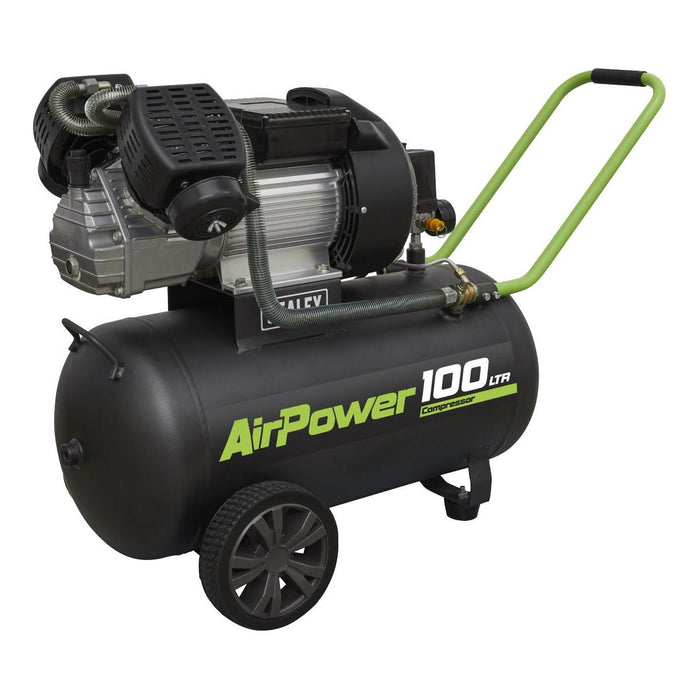 Sealey Air Compressor 100L V-Twin Direct Drive 3hp SAC10030VE Sealey - Town Tools 