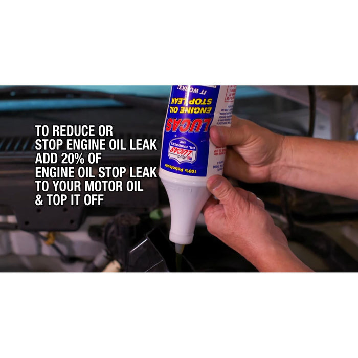 2 x LUCAS ENGINE OIL STOP LEAK 946ml Stops Leaks Rejuvenates Seals & Gaskets Lucas Oil Oil - Town Tools 