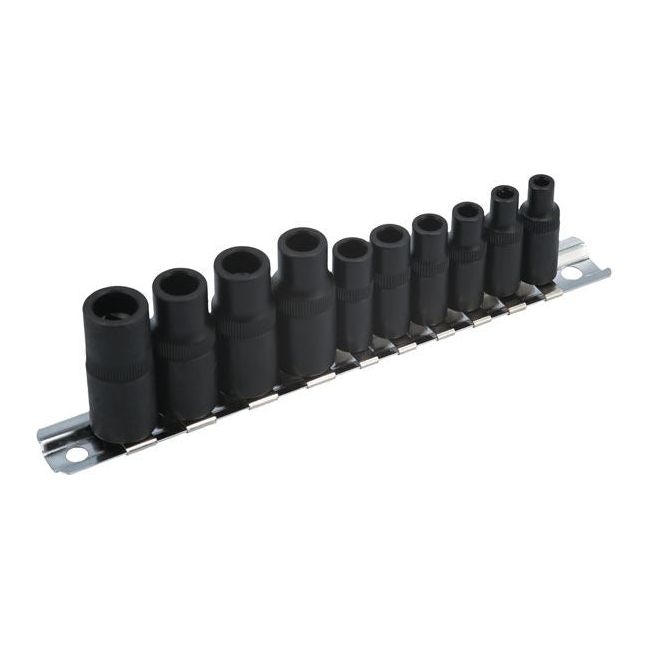 Laser Tap Socket Set 3/8"D, 1/4"D 10pc 7901