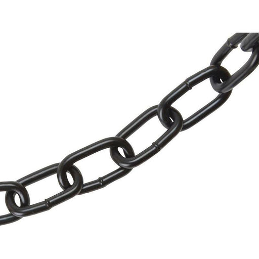 Faithfull Black Japanned Chain 6mm x 10m Box - Max. Load 250kg Faithfull - Town Tools