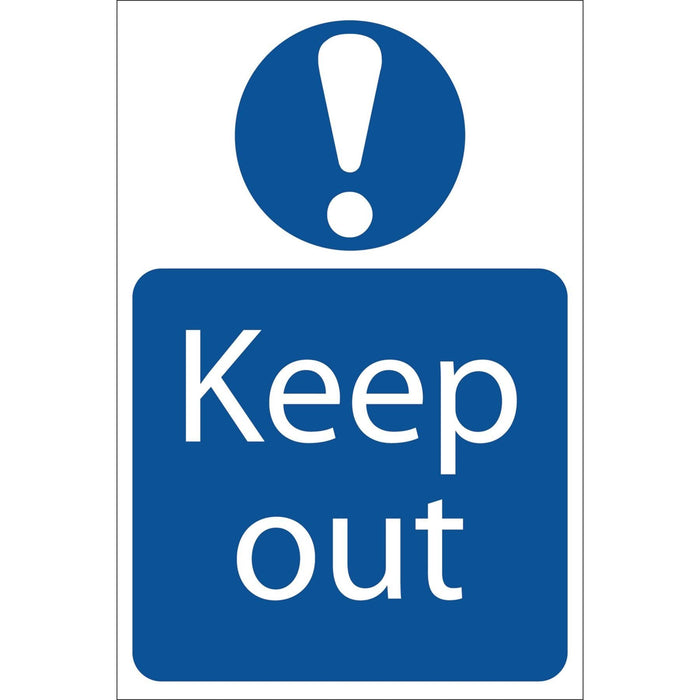 Draper Keep Out' Mandatory Sign, 200 x 300mm 72158 Draper - Town Tools 