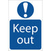 Draper Keep Out' Mandatory Sign, 200 x 300mm 72158 Draper - Town Tools 