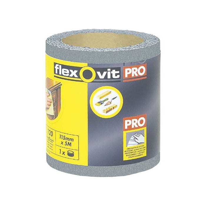 Flexovit High Performance Finishing Sanding Roll 115mm x 5m 240G Flexovit - Town Tools
