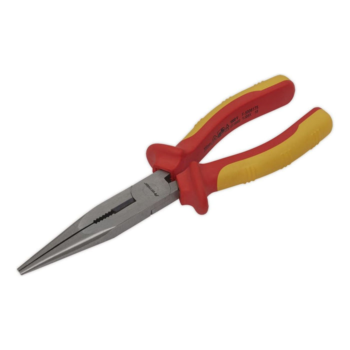 Sealey Long Nose Pliers 200mm VDE Approved AK83457 Sealey - Town Tools 