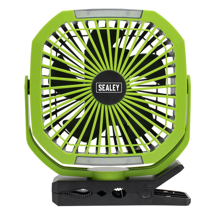 Sealey 4-Speed Portable Clip Fan with Worklight 8" SCF8WL Sealey - Town Tools 