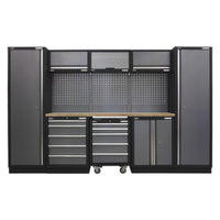 Sealey Superline Pro 3.2m Storage System Wood Worktop APMSSTACK03W