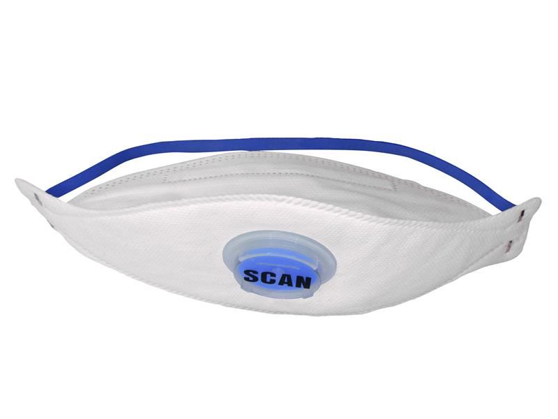 Scan Tri Fold Valved Disposable Mask FFP2 (Pack 3) Scan - Town Tools