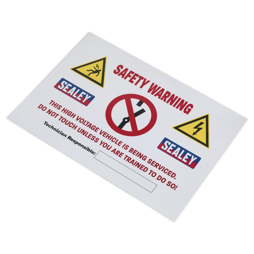 Sealey Hybrid/Electric Vehicle Warning Sign HYBRIDSIGN Sealey - Town Tools 