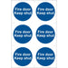 Draper Fire Door Keep Shut' Mandatory Sign (Pack of 6) 72112 Draper - Town Tools 