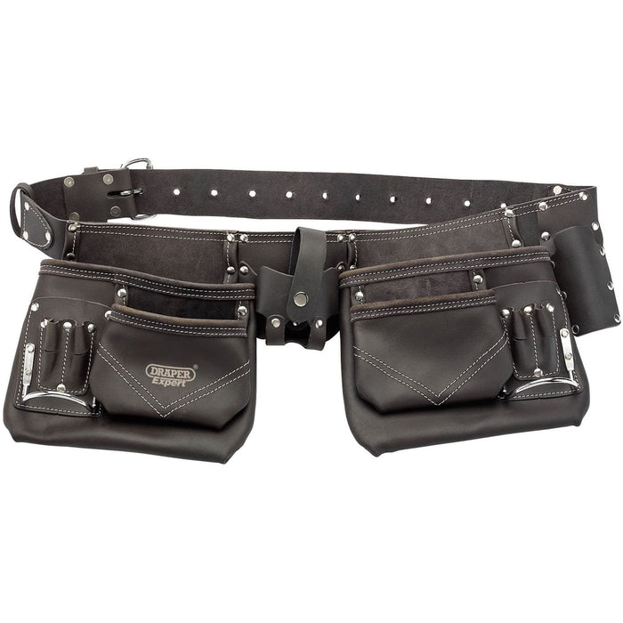 Draper Oil-Tanned leather Double Pouch Tool Belt 03138 Draper - Town Tools 