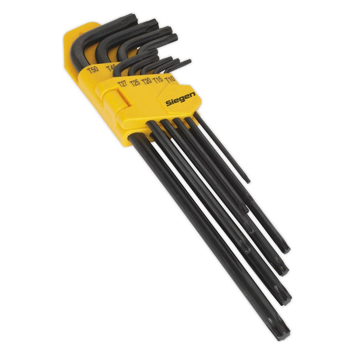 Sealey TRX-Star* Key Set 9pc Extra-Long S01096 Siegen by Sealey - Town Tools 