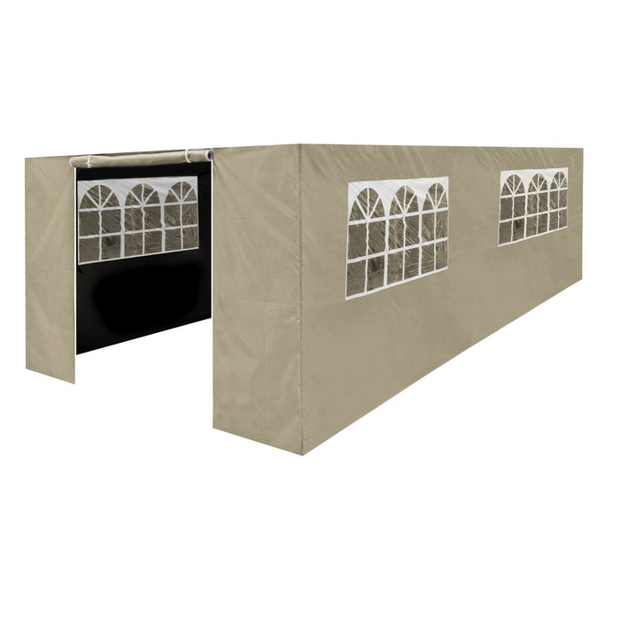 Dellonda Side Walls/Doors/Windows for Gazebo/Marquee Fits 3 x 6m Models - Beige