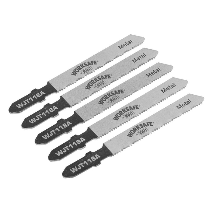 Sealey Jigsaw Blade Metal 55mm 21tpi Pack of 5 WJT118A Sealey - Town Tools 