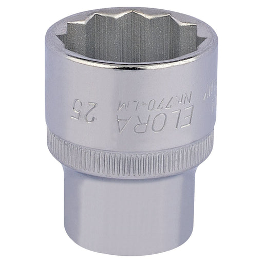 Draper Elora Bi-Hexagon Socket, 1/2" Sq. Dr., 25mm 24707 Draper - Town Tools 