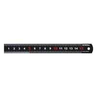 Faithfull Matt Black Stainless Steel Measuring Rule 150mm