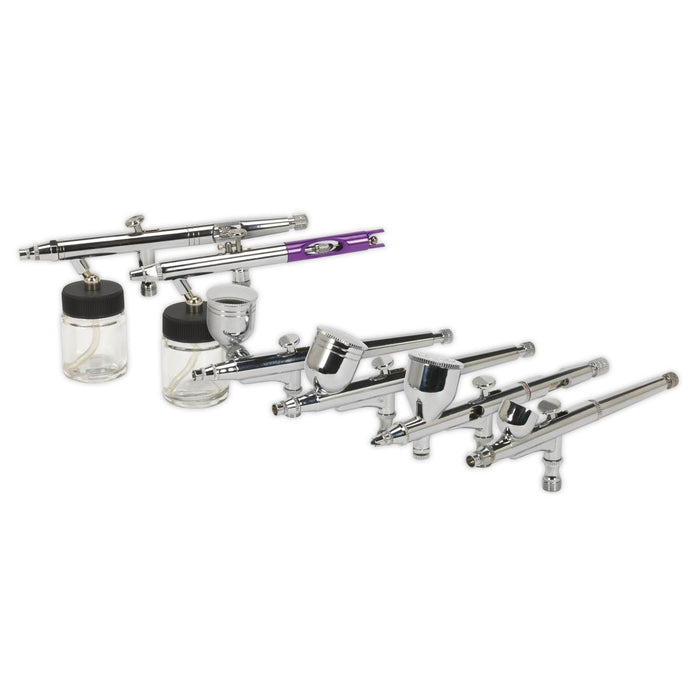 Sealey Mini Gravity/Suction Feed Air Brush Kit 10pc AB936 Sealey - Town Tools 