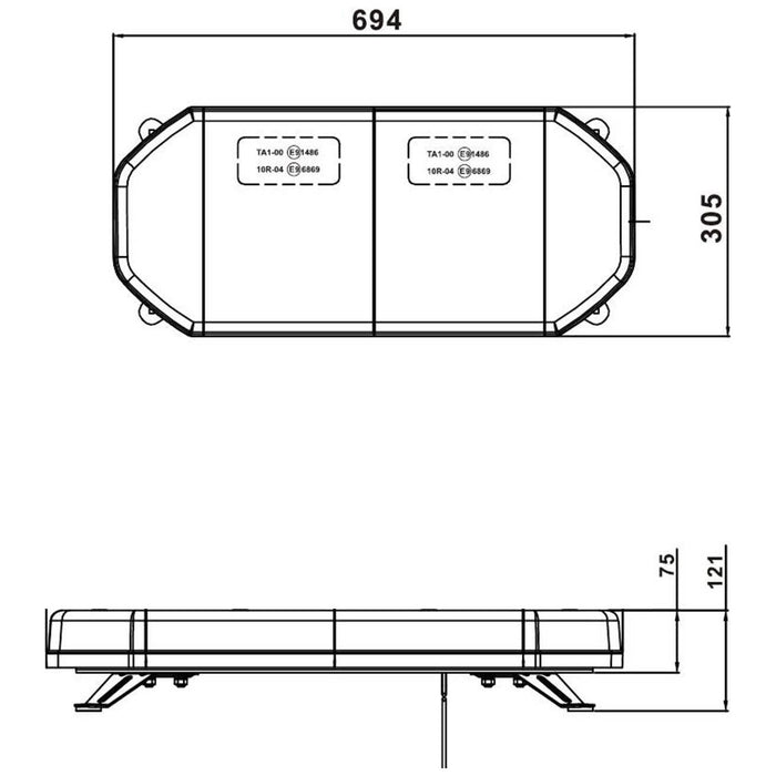 Ring Automotive RCV9819 TM LED Light Bar, 694 mm Ring Automotive - Town Tools 