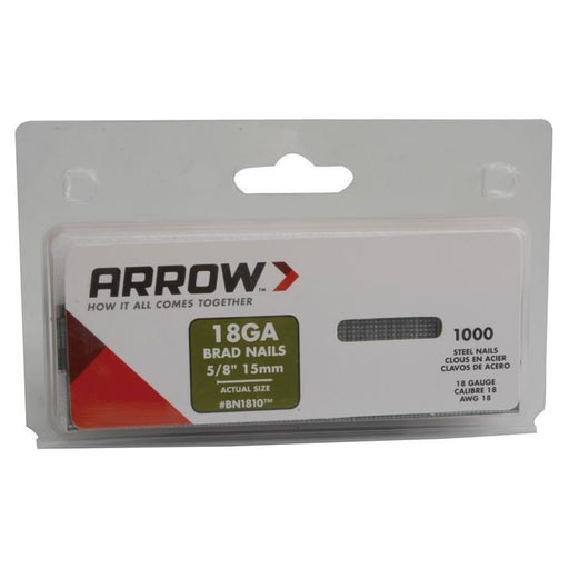 Arrow BN1810 Brad Nails 15mm (Pack 1000) Arrow - Town Tools