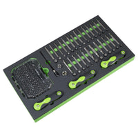 Siegen Siegen Specialised Bit Set & Folding Hex Keys with Tool Tray 170pc S01275