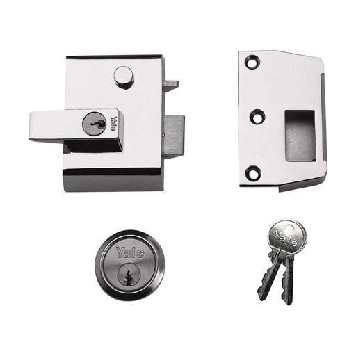 Yale Locks P2 Double Locking Nightlatch 40mm Backset DMG/PB Finish Visi Yale Locks - Town Tools