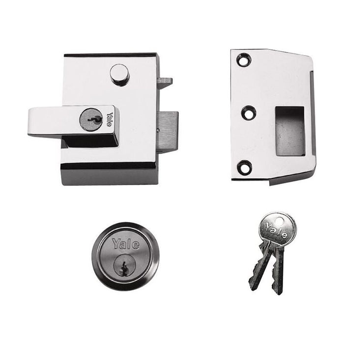 Yale Locks P2 Double Locking Nightlatch 40mm Backset DMG/PB Finish Visi Yale Locks - Town Tools