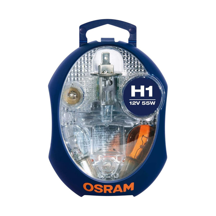 Osram Minibox H1 mobile lamp headlamp +5 spare lamps +3 flat fuses - white/Blue Osram - Town Tools 