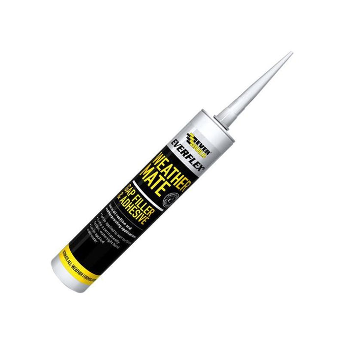 Everbuild Sika Weather Mate Multi-Use Gap Filler & Adhesive White 295ml Everbuild Sika - Town Tools