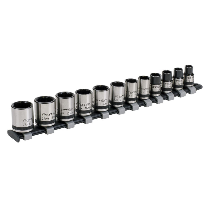 Sealey Premier Black Premier Black Lock-OnSocket Set 3/8"Sq Drive 12pc AK2741B Sealey Premier Black - Town Tools 