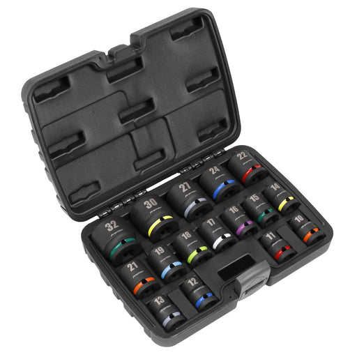 Sealey Premier Premier Impact Socket Set 1/2"Sq Drive 16pc AK5625M Sealey Premier - Town Tools 