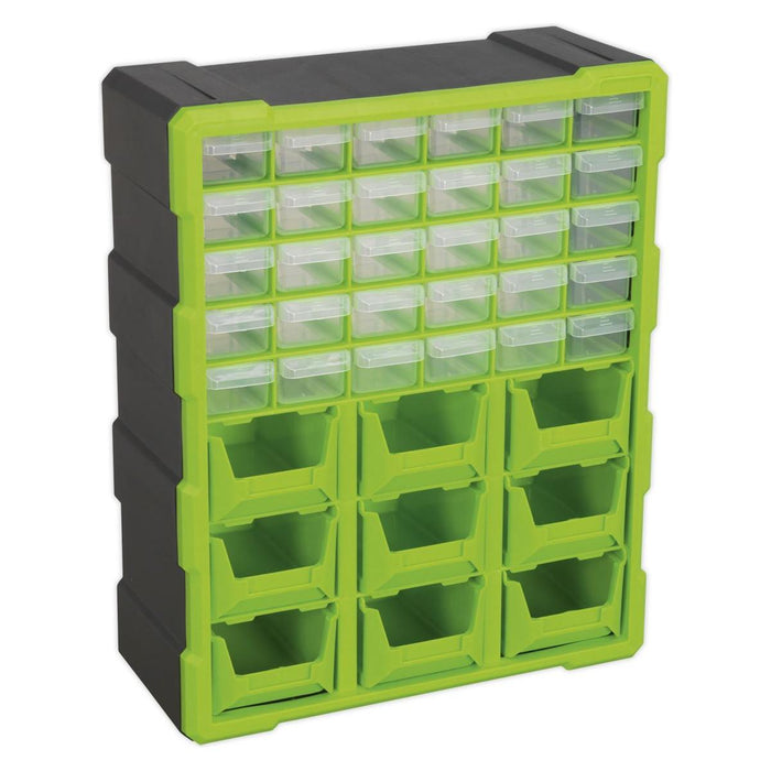 Sealey Cabinet Box 39 Drawer Hi-Vis Green/Black APDC39HV Sealey - Town Tools 