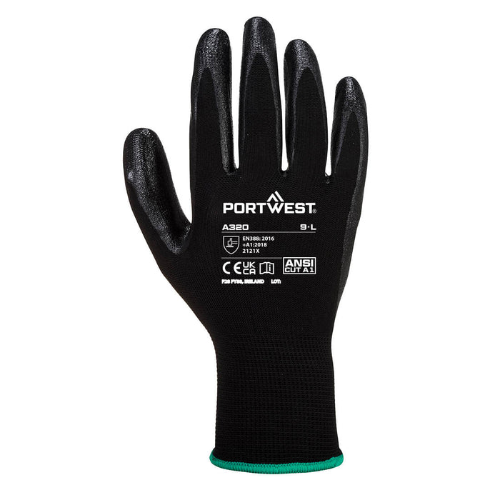 Portwest Pk12 Blk Dexti Grip Glove LRG X12 A320BKRL Portwest - Town Tools 