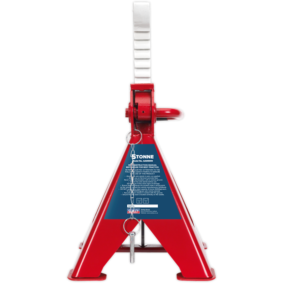 Sealey AXLe Stands (Pair) 5 Tonne Capacity per Stand Auto Rise Ratchet AAS5000 Sealey - Town Tools 