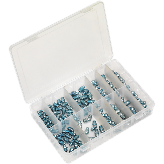 Sealey Grease Nipple Assortment 115pc Metric AB008GN Sealey - Town Tools 