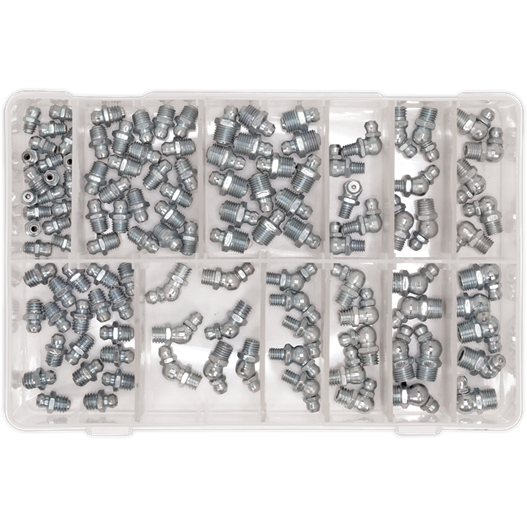 Sealey Grease Nipple Assortment 115pc Metric AB008GN Sealey - Town Tools 