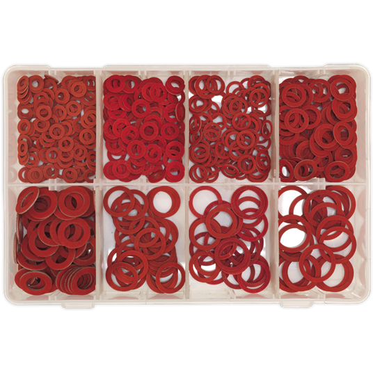 Sealey Fibre Washer Assortment 600pc Metric AB014FW Sealey - Town Tools 