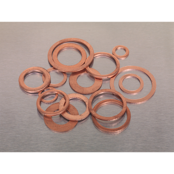 Sealey Diesel Injector Copper Washer Assortment 250pc Metric AB027CW Sealey - Town Tools 