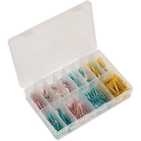 Sealey Adhesive Lined Heat Shrink Terminal Assortment 142pc Blue Red & Yellow