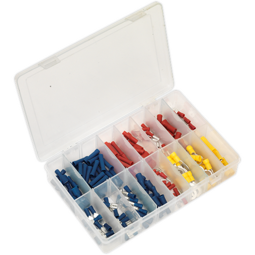 Sealey Crimp Terminal Assortment 200pc Blue Red & Yellow AB038MT Sealey - Town Tools 