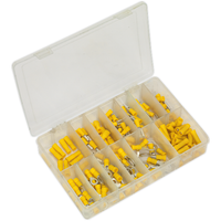 Sealey Crimp Terminal Assortment 140pc Yellow AB041YT