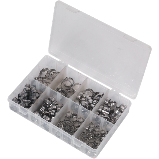 Sealey O-Clip Single Ear Assortment 160pc Stainless Steel AB043SE Sealey - Town Tools 