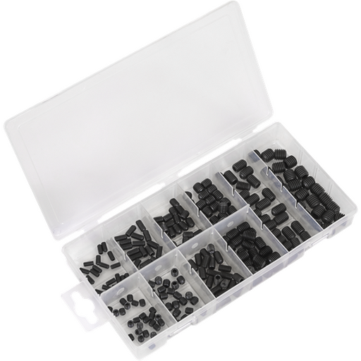 Sealey Grub Screw Assortment 250pc DIN 916 M4-M10 Metric AB045GS Sealey - Town Tools 