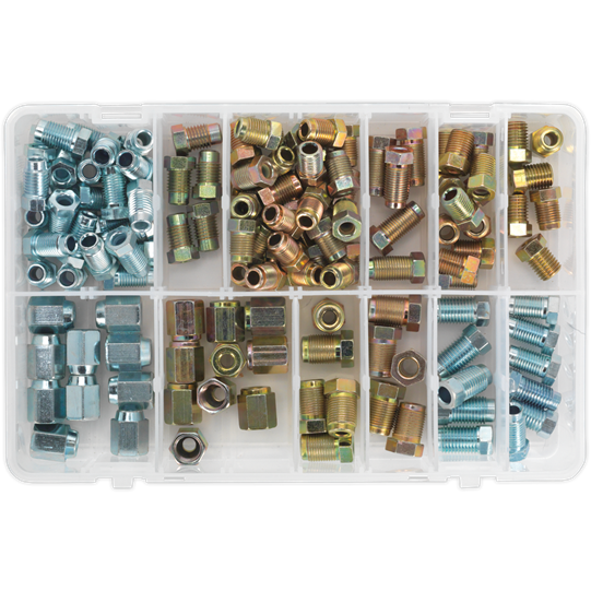 Sealey Brake Pipe Nut Assortment 200pc Metric & Imperial AB068BPN Sealey - Town Tools 