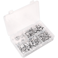 Sealey Threaded Insert (Rivet Nut) Assortment 200pc M4-M8 Splined Metric AB073TI