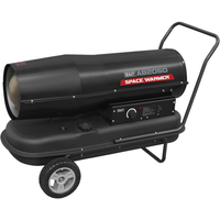 Sealey Space Warmerï Paraffin/Kerosene/Diesel Heater 205000Btu/hr with Wheels