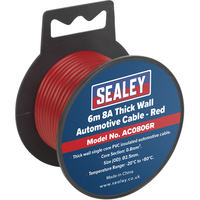 Sealey Automotive Cable Thick Wall 8A 6m Red AC0806R