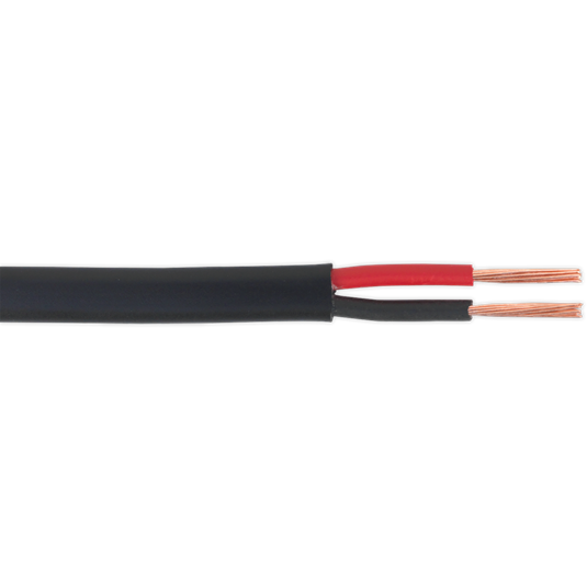 Sealey Automotive Cable Thick Wall Flat Twin 2 x 1mm 14/0.30mm 30m Black Sealey - Town Tools 