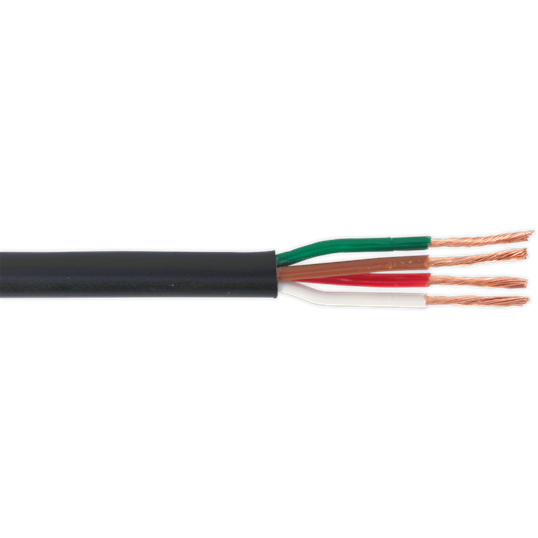 Sealey Automotive Cable Thin Wall 4 x 0.75mm 24/0.20mm 30m Black AC24204CTH Sealey - Town Tools 