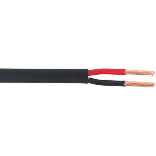 Sealey Automotive Cable Thin Wall Flat Twin 2 x 2mm 28/0.30mm 30m Black Sealey - Town Tools 