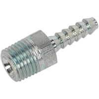 Sealey Screwed Tailpiece Male 1/4"BSPT 3/16" Hose Pack of 5 AC38